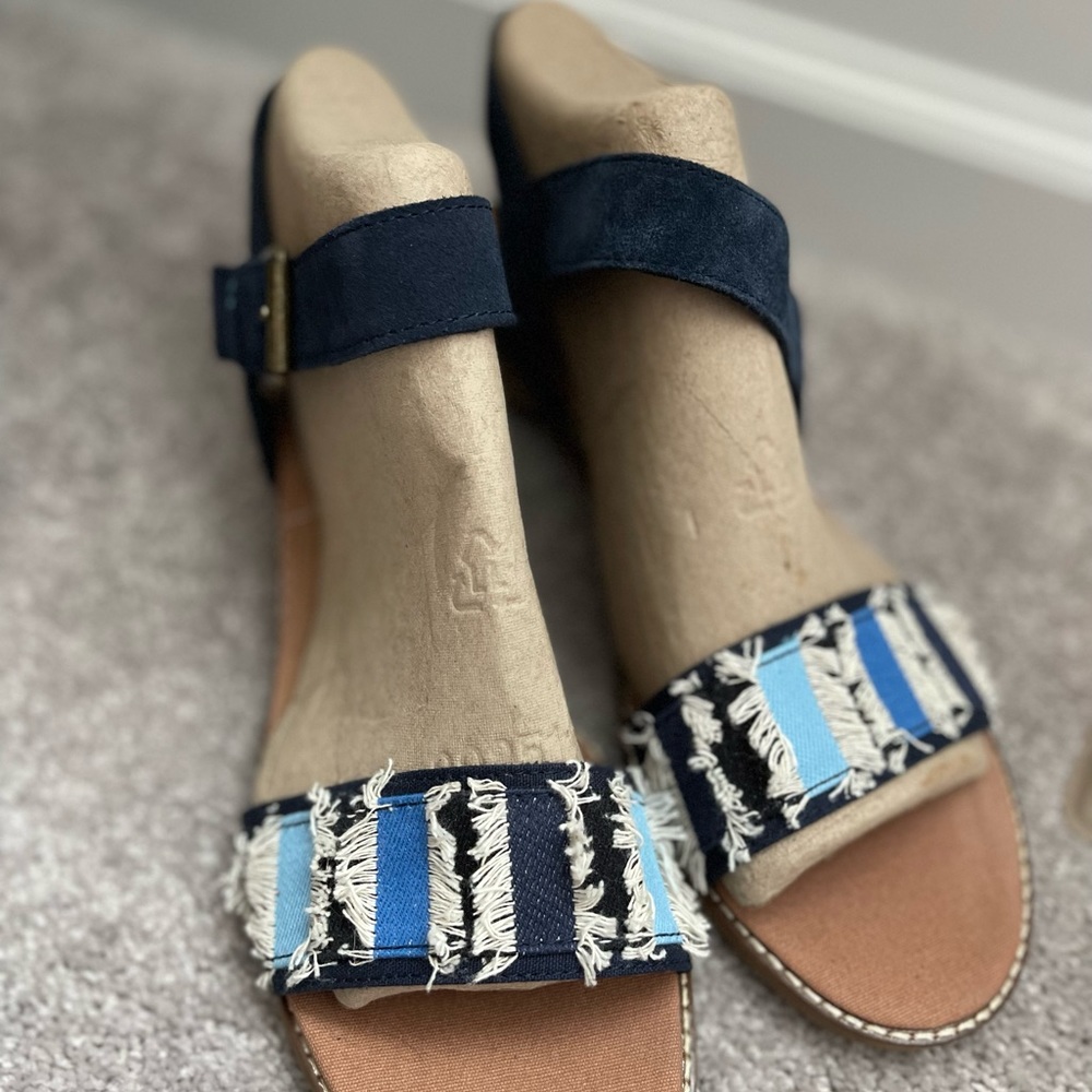 Adorable Tom’s Sandals - Navy Blue - Size 11 - Original box